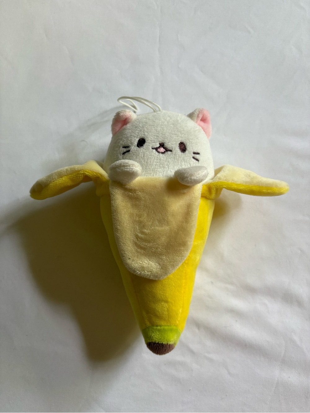 Kawaii Banana Cat Plush Toy - Yellow & White
